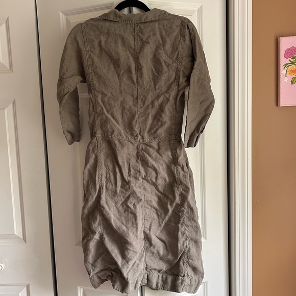 POETRY GREY LINEN DRESS-S - Picture 2 of 3